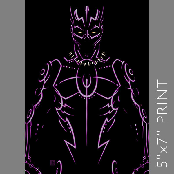 BLACK PANTHER Negative Space Print 5”x7” – John Tyler Christopher